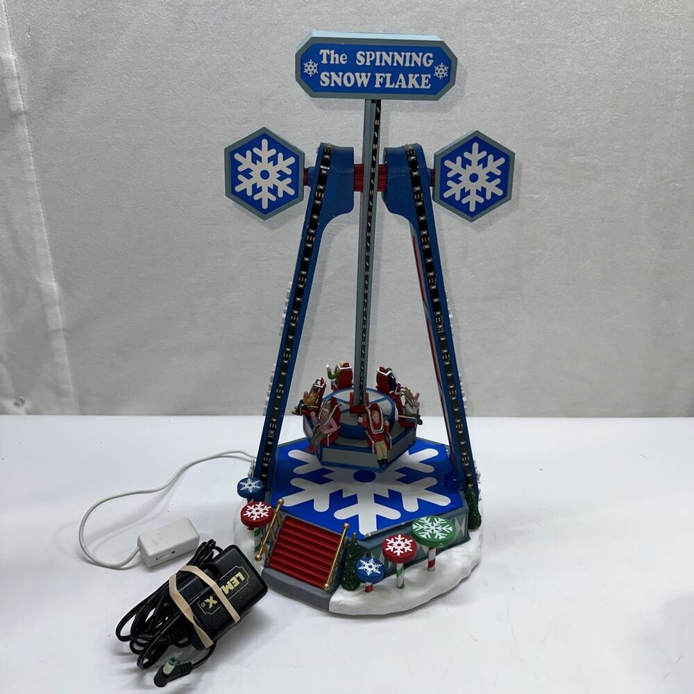 Lemax The Spinning Snowflake 04737 Christmas Holiday Carnival Village No Sound - Picture 4 of 9